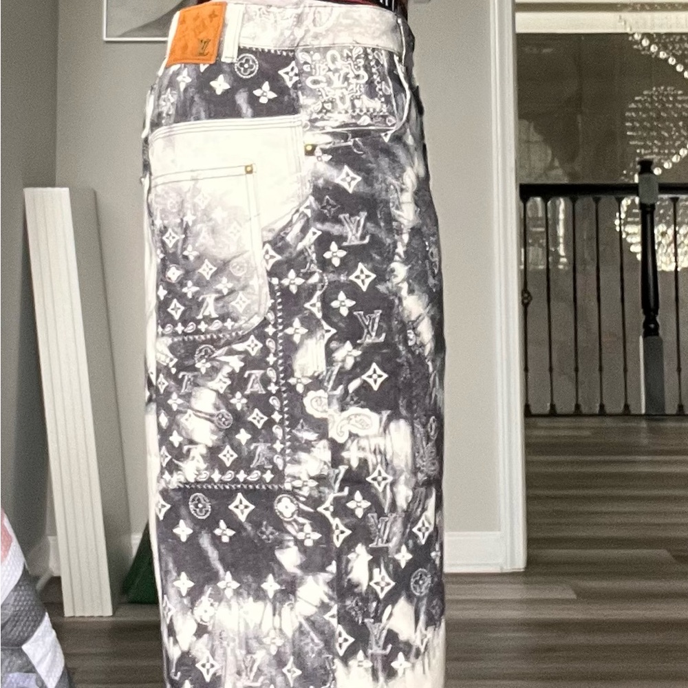 Monogram Bandana Denim Shorts